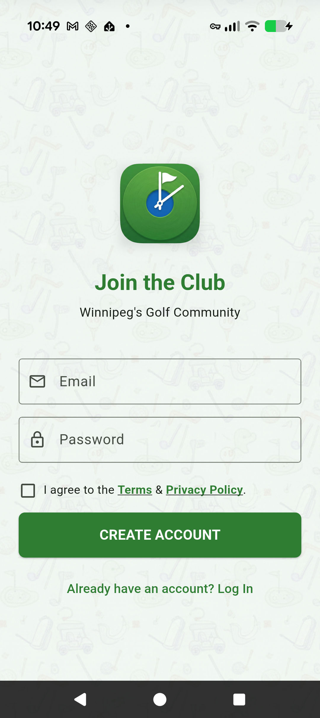 Golf Time App Feed